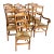 1990s Set of 10 Beechwood Ladder Back Chairs For Sale