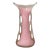 Mid 20th Century Vintage Art Glass Hand Blown Pink Scalloped Frosted Vase With Figurative Handles For Sale