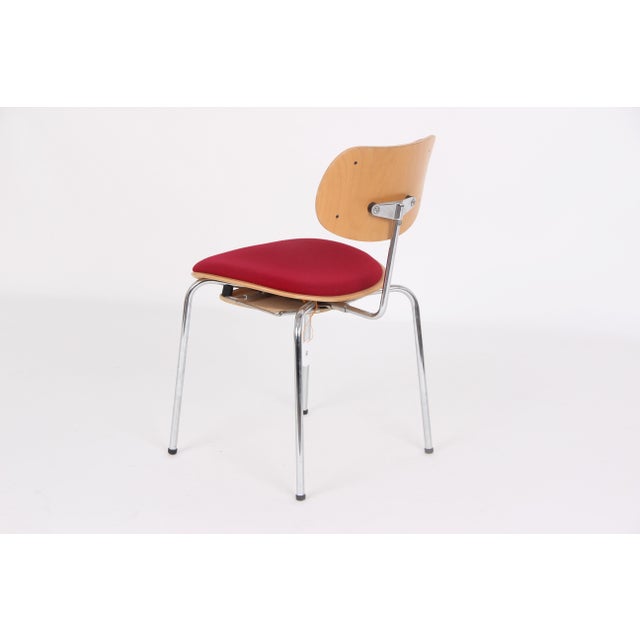 Red Vintage German Chairs by Egon Eiermann for Wilde+Spieth, 2000, Set of 8 For Sale - Image 8 of 17