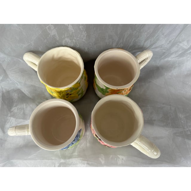 Vintage Spring Flower Floral Coffee Mug Set For Sale - Image 9 of 11