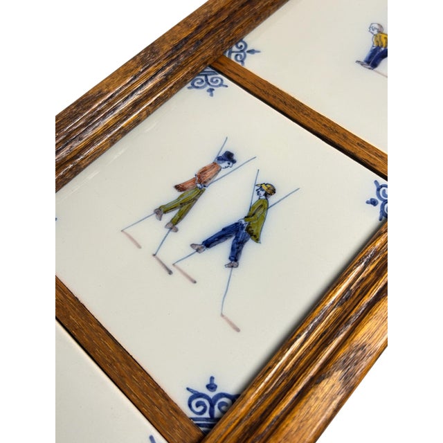 Dutch Three-Tile Panel by Tichelaar Makkum, 20th Century For Sale - Image 9 of 14