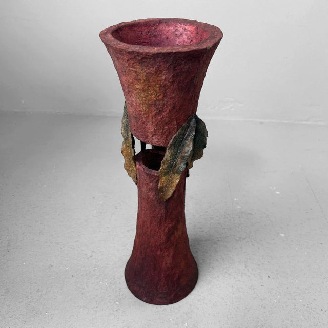 Red Vintage Sculptural Vase, 1970s For Sale - Image 8 of 16
