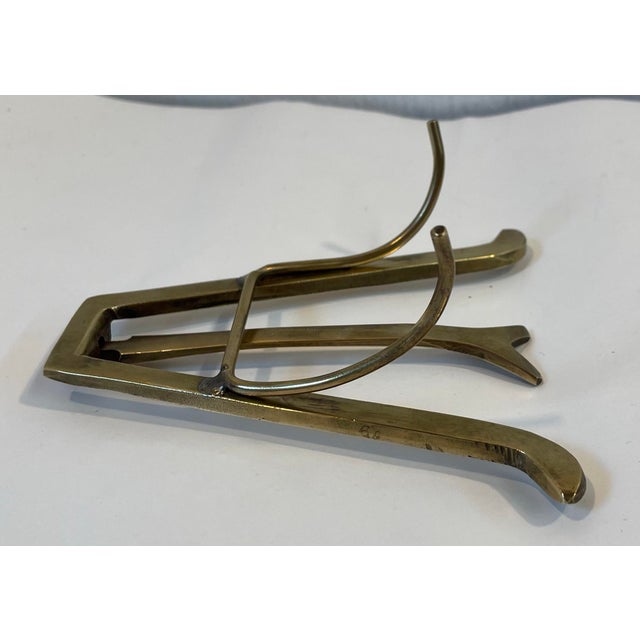 Mid 20th Century Vintage MCM Brass Petite Easel For Sale - Image 5 of 6