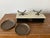 Antique French Bruyat Lyon Marble Top Kitchen & Culinary Balance Scale Ebonized Base and Brass Pans For Sale - Image 12 of 12