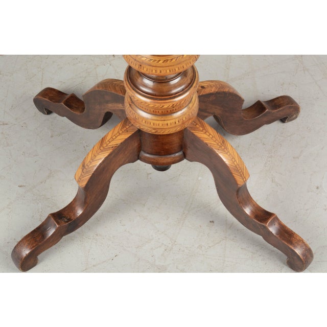 19th Century Italian Marquetry Tilt-Top Center Table For Sale - Image 9 of 9