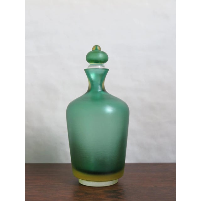 Italian Murano Glass Incisi Bottle from Venini, 2004 For Sale - Image 9 of 9