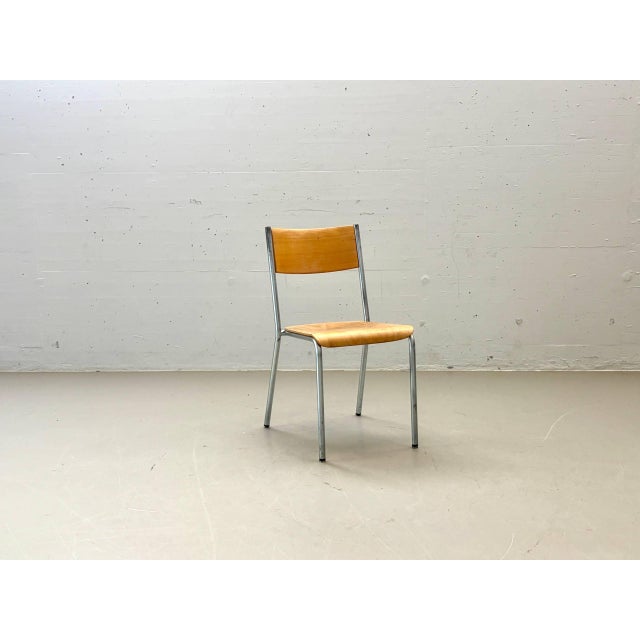 Swiss Bigla Stacking Chair in Beech For Sale - Image 5 of 17
