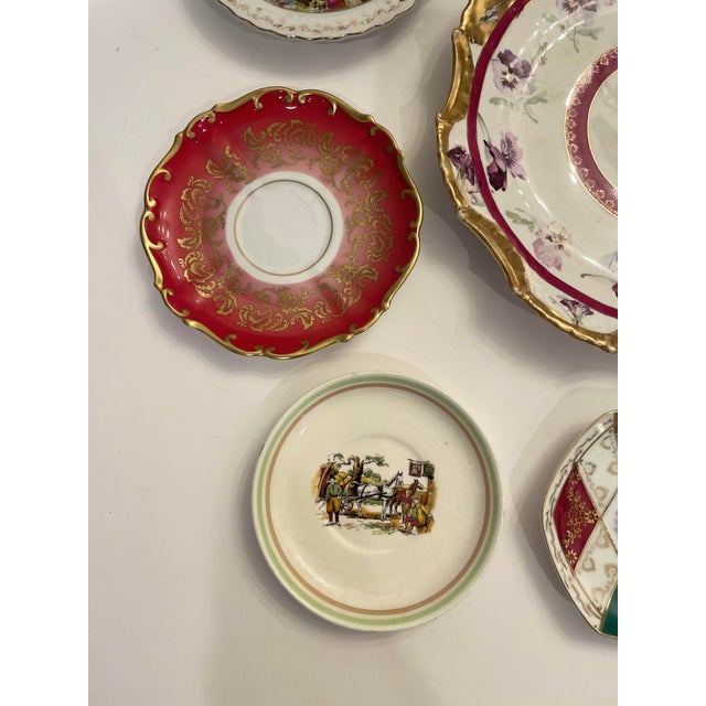 Vintage Green and Red Mixed Decorative Plates Set of 9 Chairish