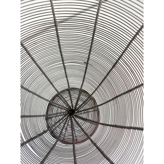 Victorian Antique French Wire Pedestal Urn Planter, Early 20th C For Sale - Image 3 of 10