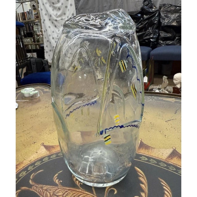 RALPH HARVEY ABSTRACT ART GLASS VASE Ralph Harvey (American/Georgia b. 1940), hand blown art glass vase, 1982, of ovoid...