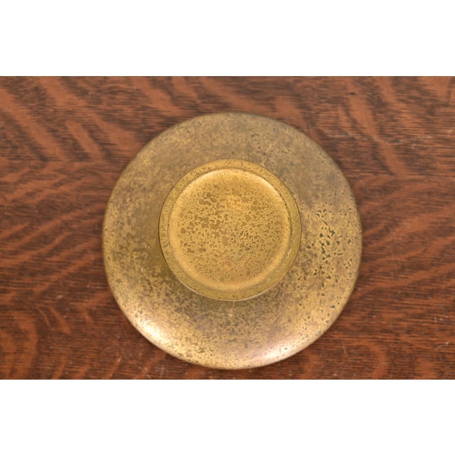 Bronze Tiffany Studios New York Bronze Doré Pedestal Bowl or Compote Dish With Greek Key Design For Sale - Image 8 of 11