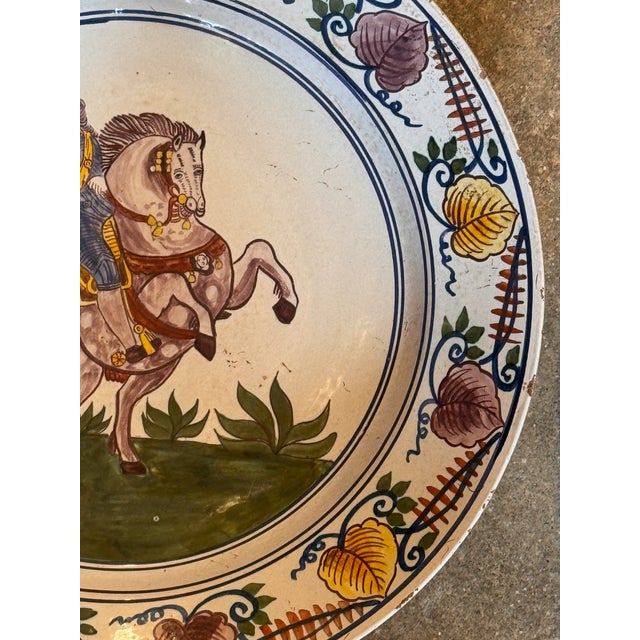 White Pair 18th Century Delft Polychrome Chargers For Sale - Image 8 of 11