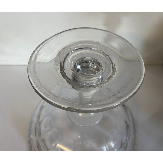 Antique 19th Century American Cut Glass Footed Centerpiece Compote or Fruit Bowl For Sale - Image 9 of 16