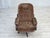 Danish Swivel Armchair in Brown Corduroy, 1970s For Sale - Image 9 of 18