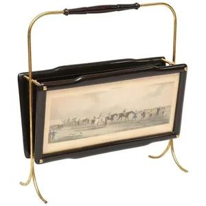 Italian Magazine Rack with two Henry Alken Engravings