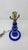 Vintage Bohemian-Style Cobalt Blue Cut-to-Clear Glass Table Lamp For Sale In Washington DC - Image 6 of 8