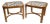 Mid Century Glass Top Bamboo Side Tables - Celerie Kemble Style Mid Century Modern Glamour For Sale
