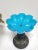 French Napoleon III Blue Opaline Glass Compotiere Table Centerpiece, 1890s For Sale - Image 3 of 11