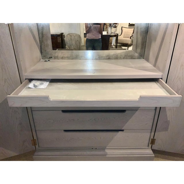 2020s Global Views Williamsburg Modern Gray Wood Cabinet For Sale - Image 5 of 10