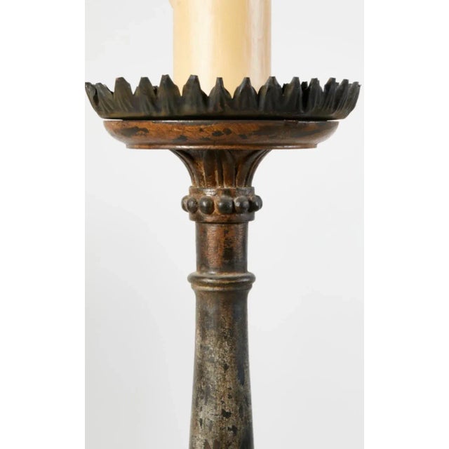 Hendrix Allardyce 18th C Style Turin Baroque Polychrome Torchere Floor Lamp.