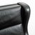 Animal Skin Mid Century Danish Modern Lounge Chair Leather Black Arm Denmark Wingback MCM For Sale - Image 7 of 11