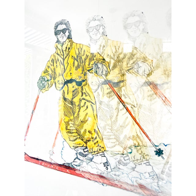 Mid-Century Modern Leentje Linders, Winter, 1989, Relief Print For Sale - Image 3 of 11