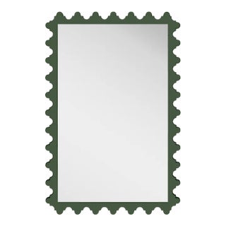 Fleur Home Garden District Magazine Rectangle Mirror in Duck Green, 24x35.5 For Sale