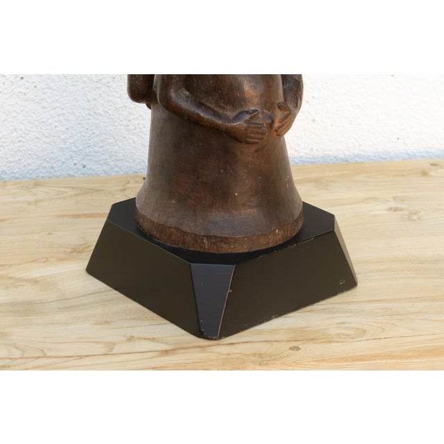 Early 20th Century Janus Two Faced Carved Figure For Sale - Image 10 of 11