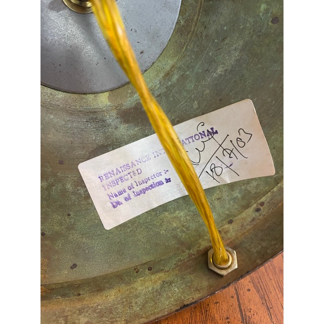 John Richard Pierced Red and Hammered Metal Urn Form Table Lamp 29” For Sale - Image 10 of 12