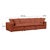 Wood Cali Rust Performance Fabric Modular Sofa For Sale - Image 7 of 8