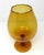 Mid-Century Modern Large 12-Inch Italian Empoli Amber Glass Brandy Snifter - 1960s For Sale - Image 3 of 9