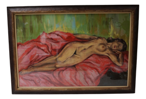 Perez, Large Nude of a Sleeping Woman, 1950s-1960s, Pastel