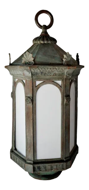 Copper Hanging Lantern - English