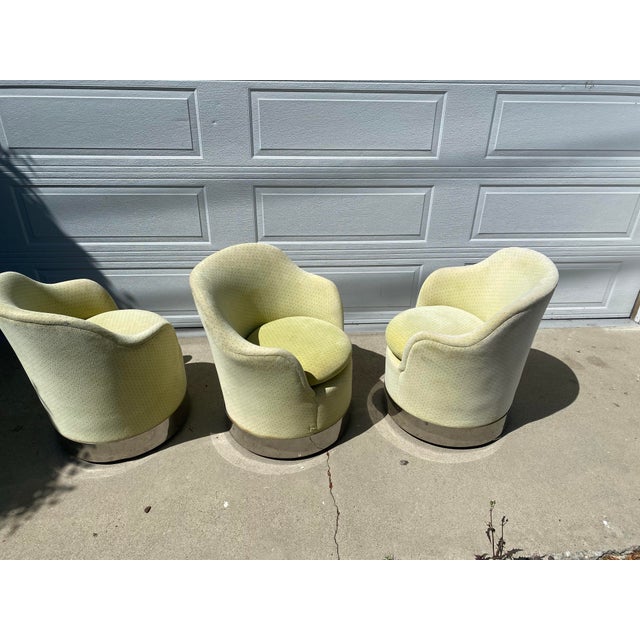 Textile Rare 1970s Space Age Swivel Chairs by Phillip Enfield Designs – Set of Three For Sale - Image 7 of 10