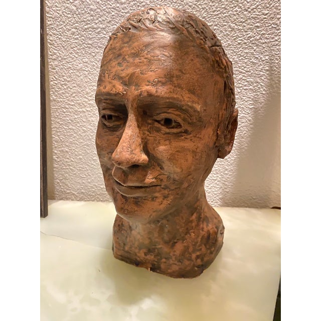 Contemporary Vintage Italian Painted Chalkware Bust For Sale - Image 3 of 13