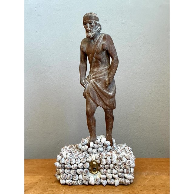 Vintage Wood and Shell Greek Figure Box For Sale - Image 11 of 12