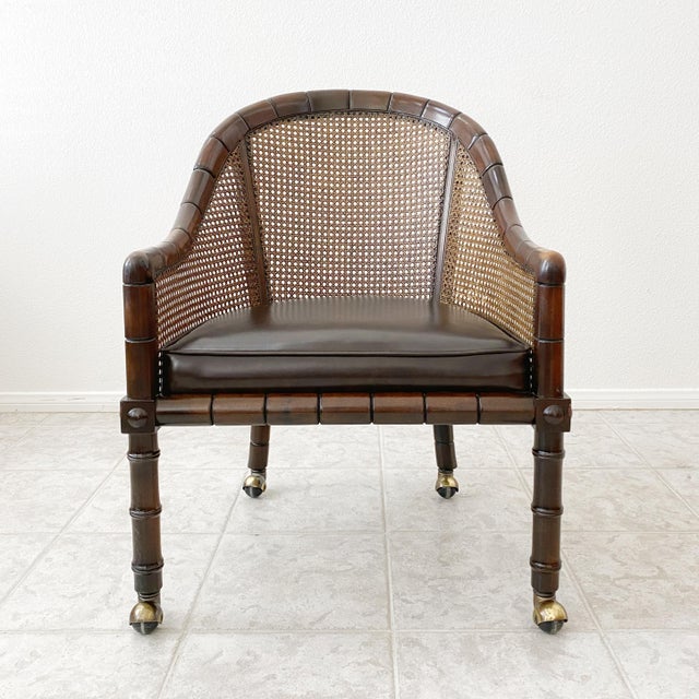 Faux Bamboo and Cane Tub Chair by John Chairish