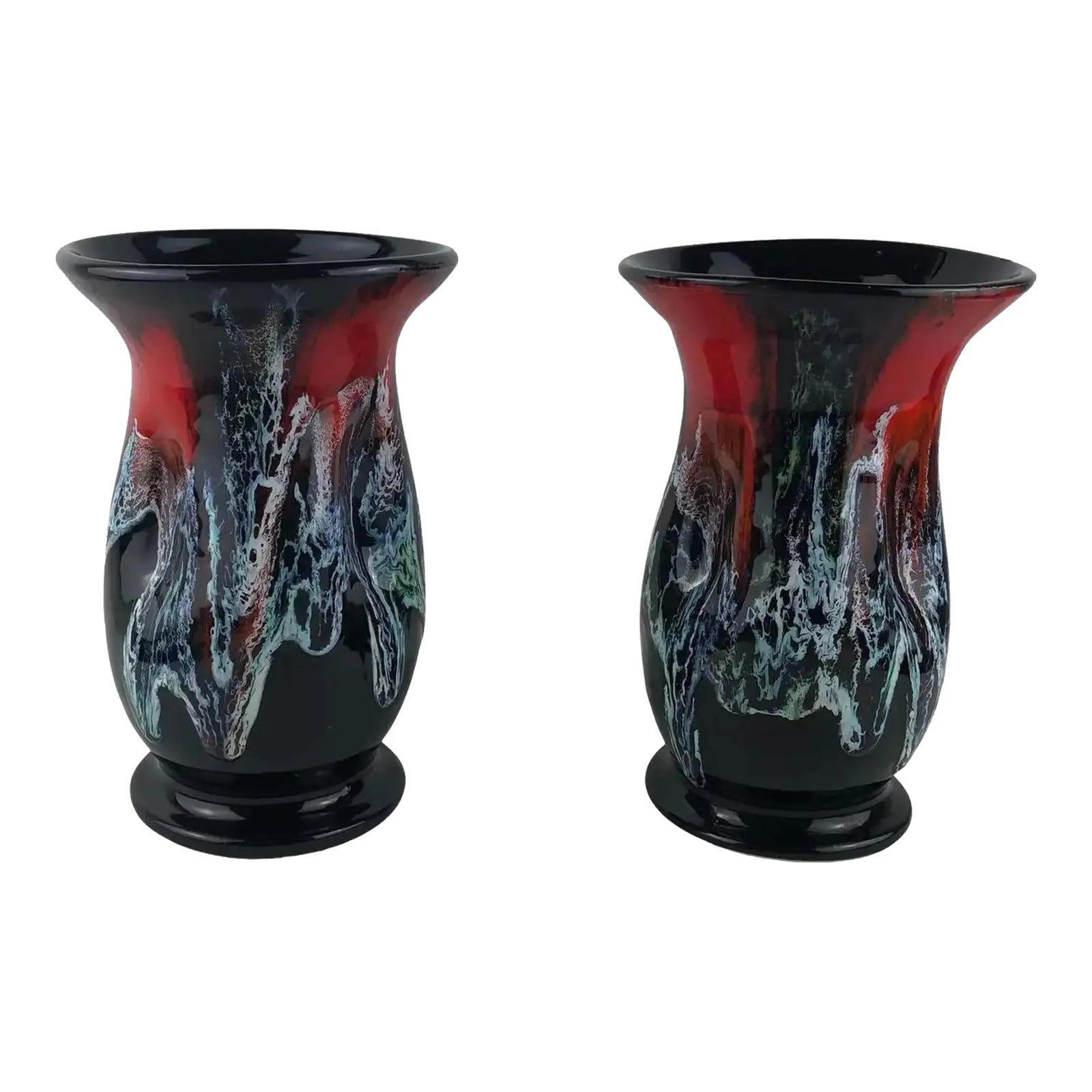 Vallauris Pair of French Mid-Century Ceramic Vases, Manner of Charles ...