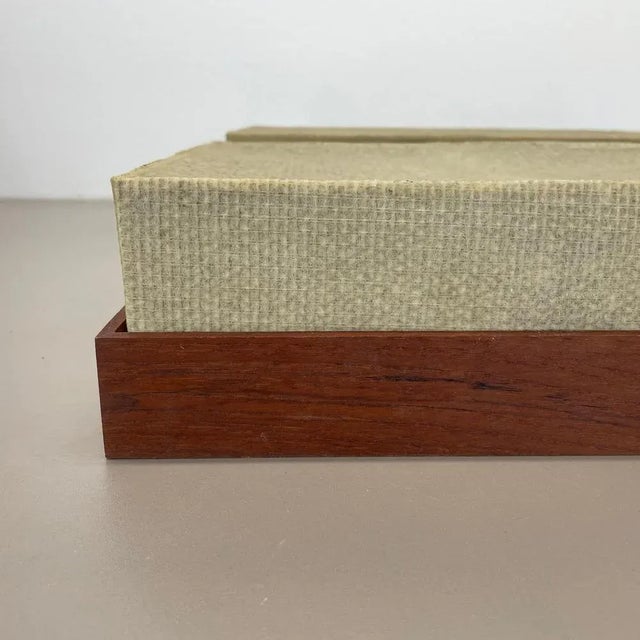 Set of 2 Large Teak Wall Light Panel Elements, Germany, 1950s For Sale - Image 11 of 18