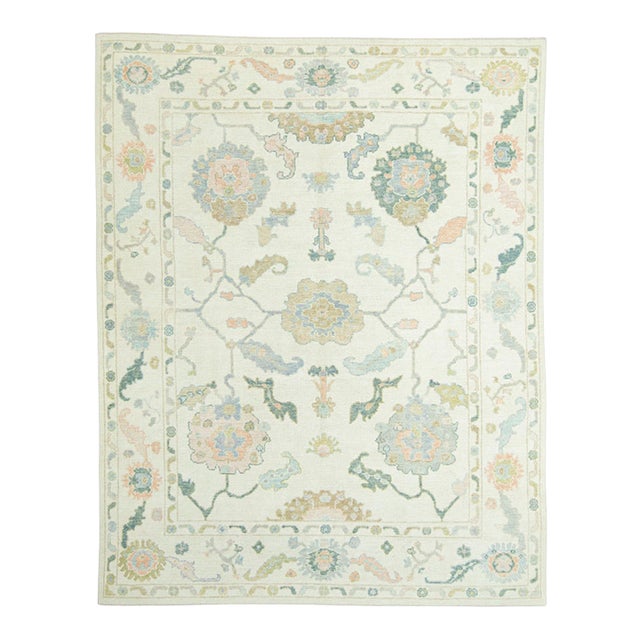 Turkish Oushak Rug 8'5" x 10'7" For Sale
