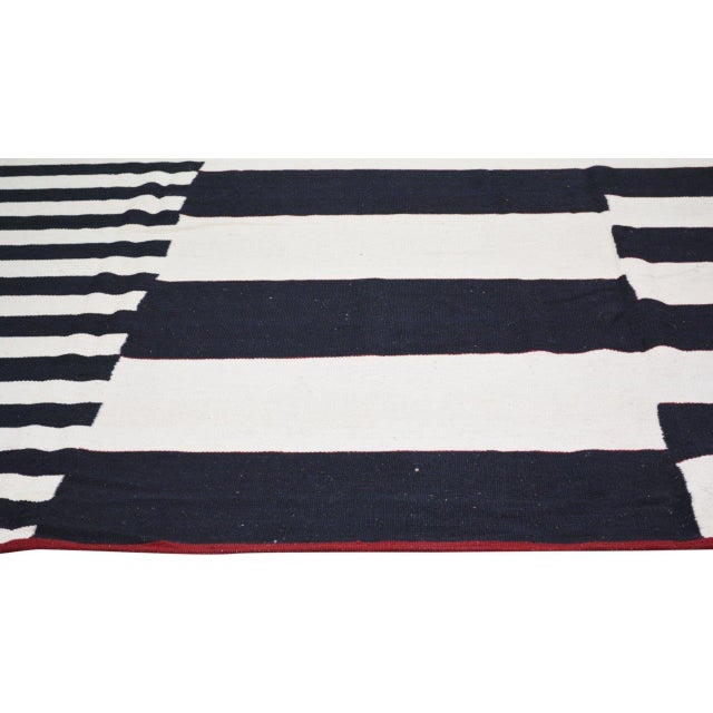 Islamic Afghan Modern Flatweave Kilim Wool Rug, 9'6"x12' For Sale - Image 3 of 6