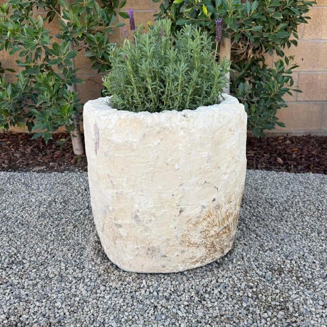 Vintage Limestone Trough Size: 19" D x 19"h Opening 12.5" w x 12" h Perfect addition to your garden, this also works great...