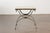 Midcentury French Steel Side Table with Marble Top and Scrolling Supports For Sale - Image 4 of 12