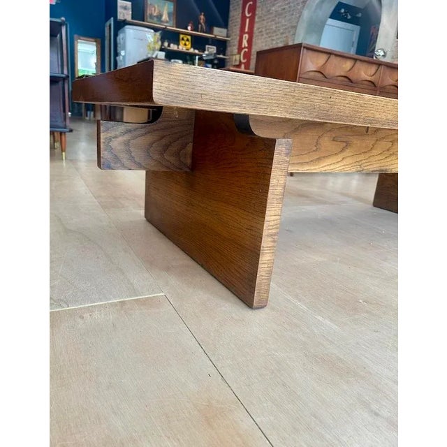 Lane Furniture Arts & Crafts Inspired Midcentury Bench / Coffee Table by Lane For Sale - Image 4 of 7