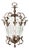 Italian Etched Starburst Glass Lantern For Sale