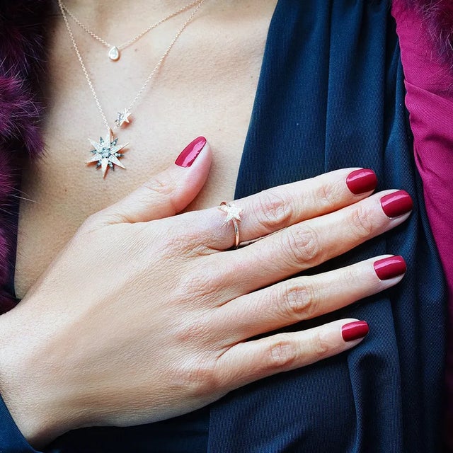 Metal Own Your Story Blackout Rock Star Ring in Rose Gold, Size 7.5 For Sale - Image 7 of 8