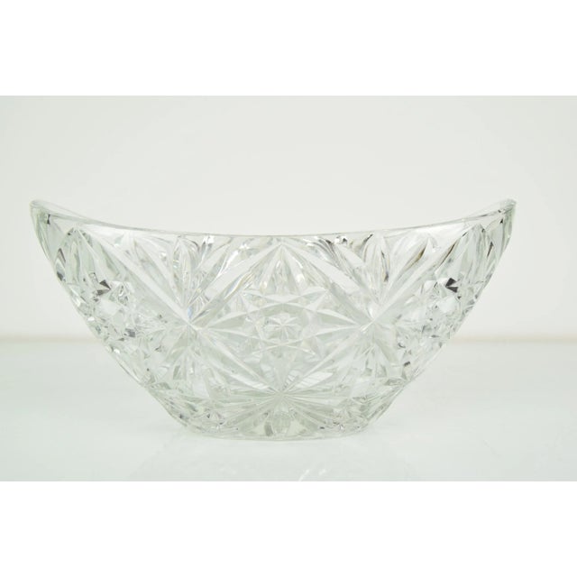 1960s Mid-Century Crystal Glass Bowl, 1960s For Sale - Image 5 of 10