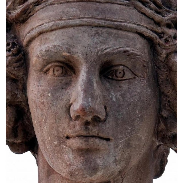Roman Terracotta Bacchus Figurine, 1900s For Sale - Image 4 of 6