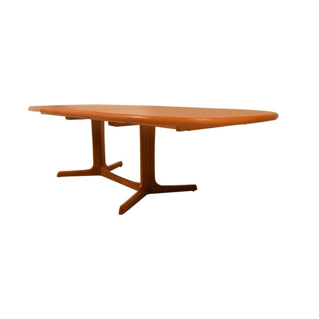 Danish Mid-Century Teak Expandable Dining Table For Sale In Baltimore - Image 6 of 12