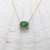 Emerald Pendant Necklace w Earth Mined Diamonds in Solid 14K Gold | EM 7x5mm For Sale In Columbus - Image 6 of 7